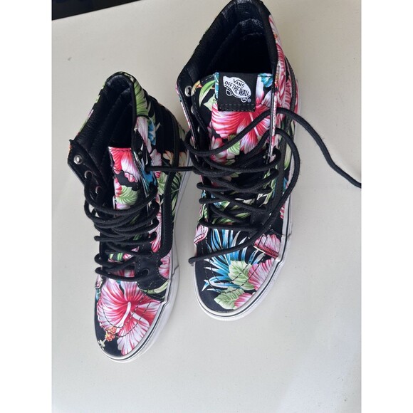 Vans Sk8-Hi Floral Tropical High Top Skate Shoes Women's Size 7.5 Men's-women 9 - Picture 2 of 7